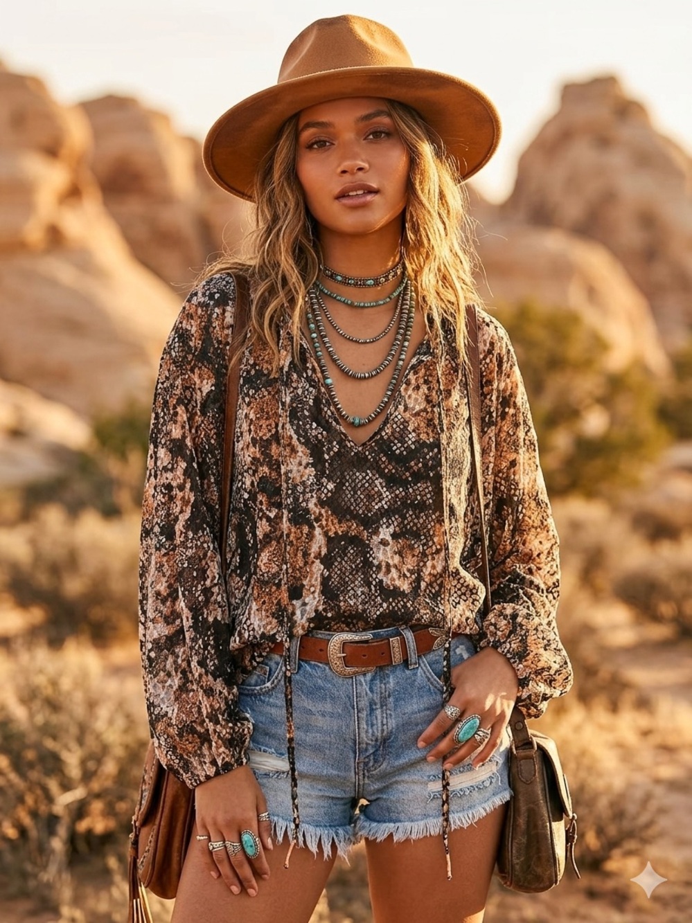 Free People Out For The Night NWOT Sheer Lace Mesh Snake Print Top L